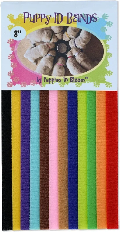 - Plush pet toy selectionPuppies in Bloom Colorful Puppy Litter Identification Bands, 12 count