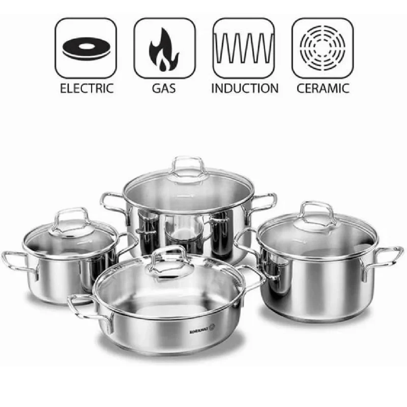 - Pet fence foldable indoorKorkmaz A1606 Perla Cookware Set of 8Pcs