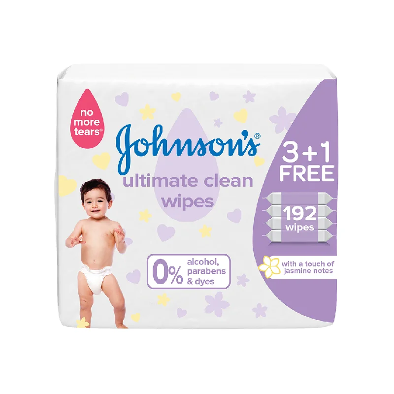 ---Johnson's Baby Wipes Ultimate Clean 48s 3+1 Free