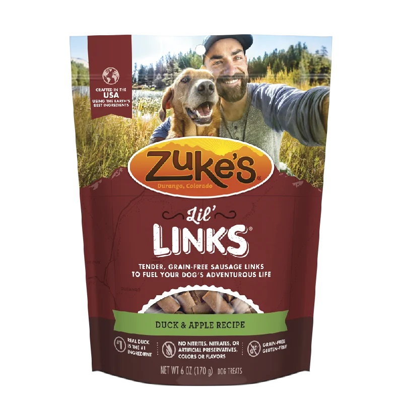 - Winter warm clothes for short-haired dogsZukes Lil' Links Grain Free Duck and Apple Recipe for Dogs (6-oz)