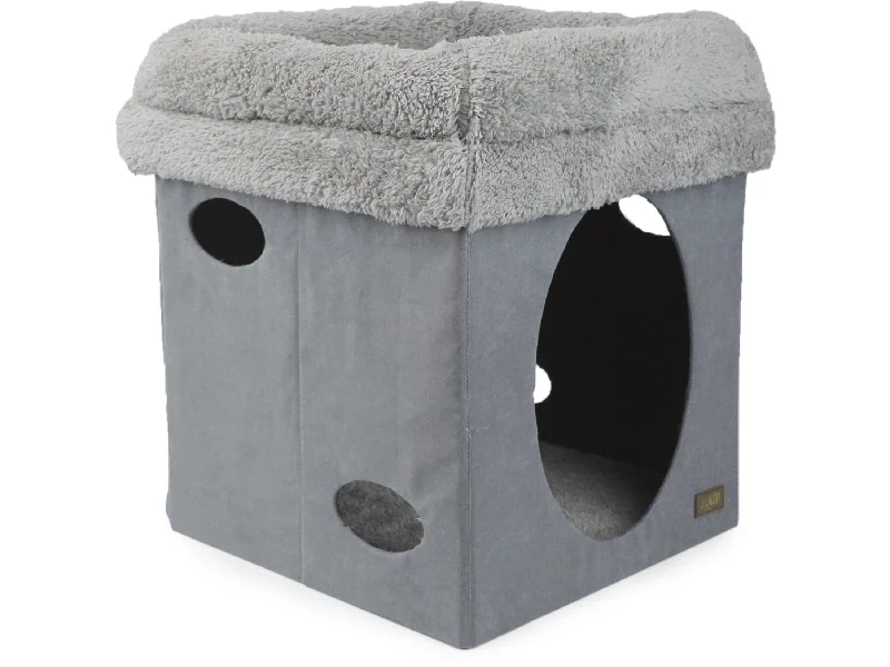 - Pet monitor with cameraLambswool 2 in 1 Cat Castle - Grey