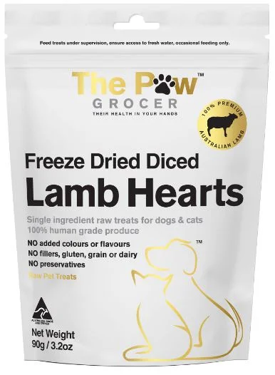 ---The Paw Grocer @ The Dog House : White Label : Freeze Dried Diced Lamb Hearts