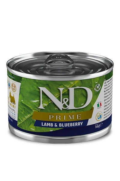 - Gastrointestinal conditioning dog foodFarmina N&D Prime Lamb & Blueberry Recipe Wet Dog Food Mini