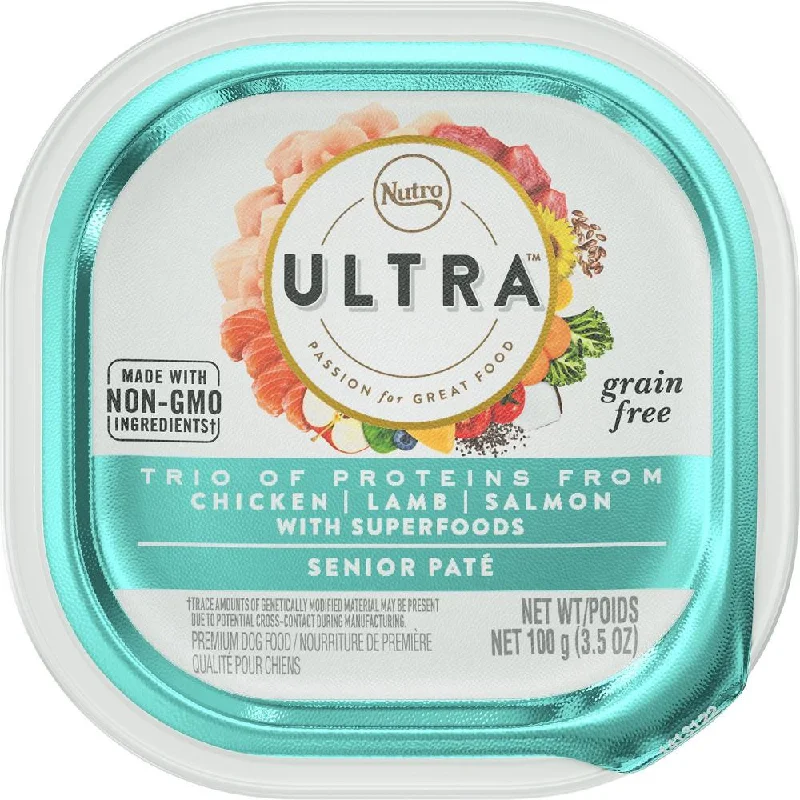 ---Nutro Ultra Senior Chicken, Lamb, & Salmon Pate Wet Dog Food