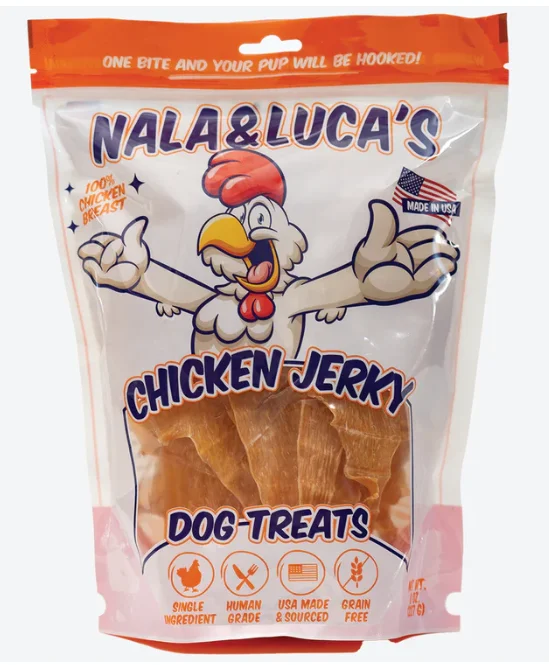 - Degradable pet feces bagNala & Luca’s Chicken Jerky Dog