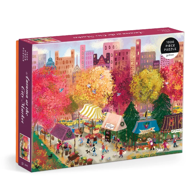 - Rabbit grass rack to prevent waste food boxJoy Laforme Autumn at the City Market 1000 Piece Puzzle