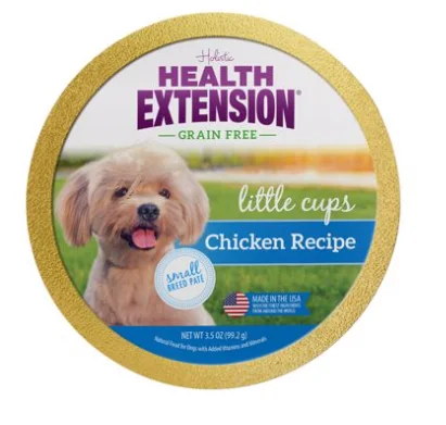 - Dog disposable foam shower gelHEALTH EXTENSION 3.5 OZ. LITTLE CUPS FOR SMALL BREEDS - CHICKEN