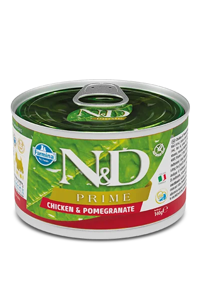 - Hypoallergenic dog foodFarmina N&D Prime Chicken & Pomegranate Adult Mini Wet Dog Food