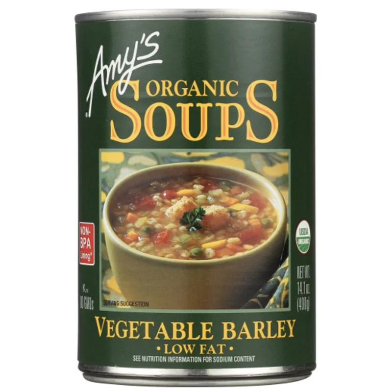 Pet ProductsAmy's - Vegetable Barley Low Fat Soup, 14.1oz