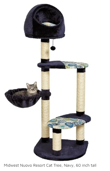 - Climbing pet constant temperature heating padMidwest Nuovo Resort Cat Tree, Navy, 60 Inch Tall