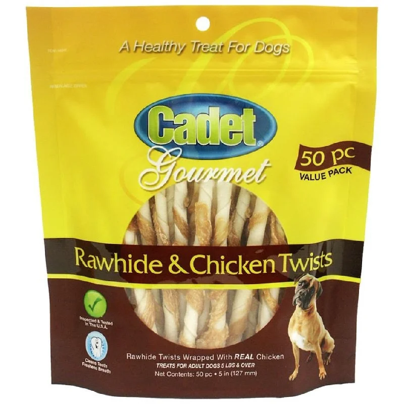  -Anti-scratch scratching board AND cat bed in oneCADET GOURMET RAWHIDE & CHICKEN TWIST (50 Pack)