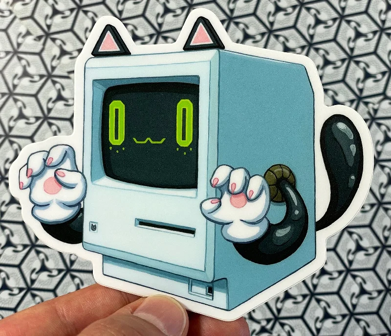 - Winter warm clothes for short-haired dogsCatputer Vinyl Sticker - Cat Computer Mac by Johnny Acurso