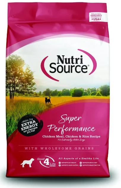 - Dog anti-slip matNutrisource Super Performance Chicken & Rice Recipe Dry Food For Dogs - 40LB