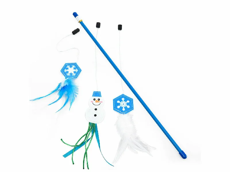 - Degradable pet feces bagXmas Playing rod with 2 toys 46,5x19cm blue