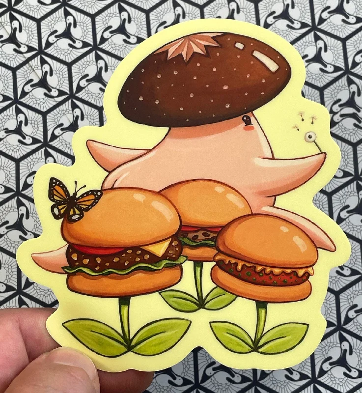 Pet ProductsMushroom and Burgers Vinyl Sticker by Johnny Acurso