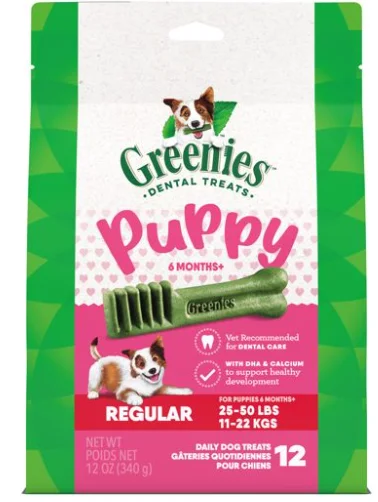 Pet Products12 OZ. PUPPY REGULAR GREENIES TREAT-PAK