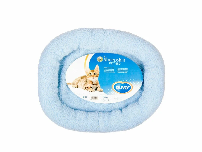  -Anti-scratch sofa protective coverSheepskin bed Oval 40x45cm blue