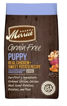 - Pet stroller can be taken on the planeMerrick® Grain Free Real Chicken & Sweet Potato Puppy Recipe Dog Food 10 Lbs