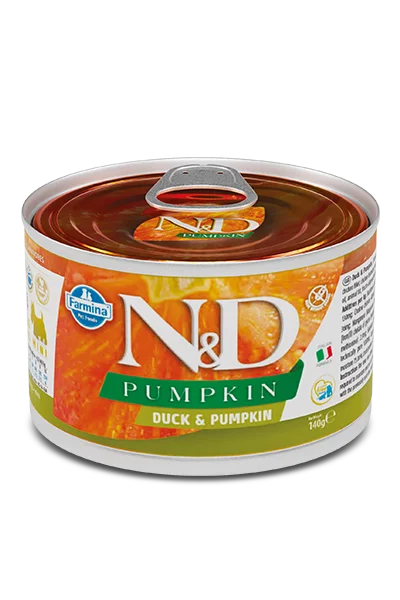 - Food for sterilized dogsFarmina N&D Duck & Pumpkin Adult Mini Wet Dog Food