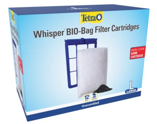 ---Tetra 12 PK. WHISPER BIO-BAG FILTER - LG.