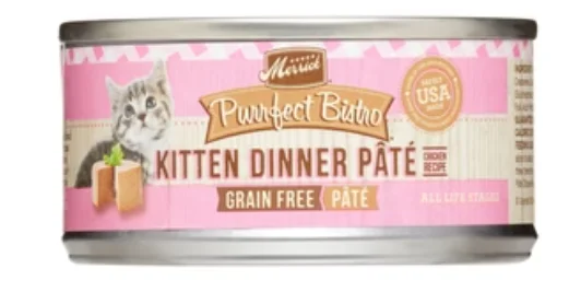 - Degradable pet feces bagMerrick Purrfect Bistro Pate Dinner Kitten 3oz