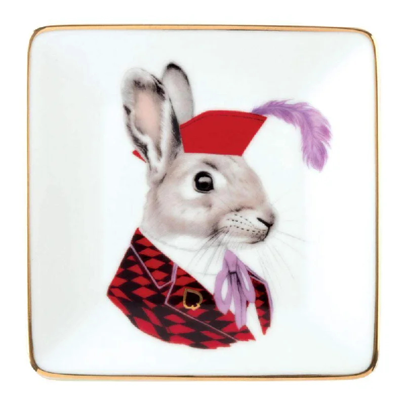 - Rabbit grass rack to prevent waste food boxBerkley Bestiary Jack Rabbit Square Tray