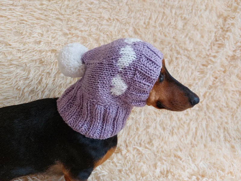 Pet Halloween clothesKnitted clothes dog hat with hearts for valentine's day