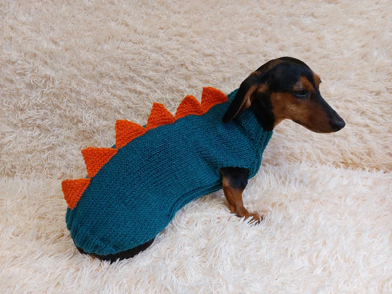 Pet winter warm clothesDog dinosaur knitted clothes sweater, dinosaur sweater for dogs, original dog clothes dinosaur sweater