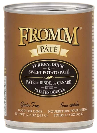 - Dog food discountsFromm Grain Free Turkey, Duck & Sweet Potato Pate Canned Wet Food for Dogs