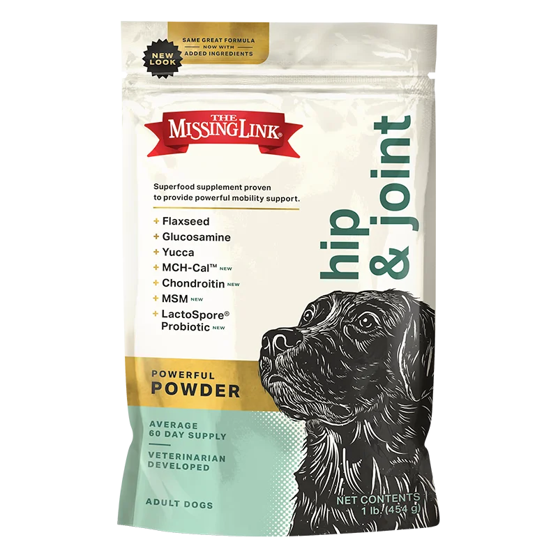  -High-fiber dog foodThe Missing Link Hip & Joint Supplement for Dogs