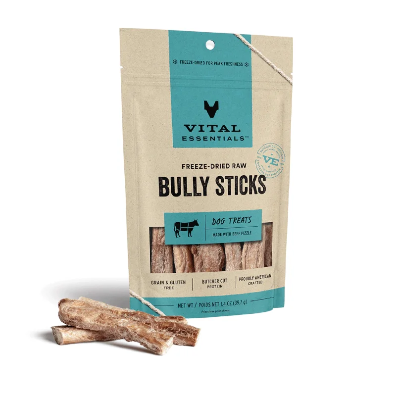 - Pet vitamin complex nutrition tabletsVital Essentials Bully Sticks 1.4oz (5 Pack)